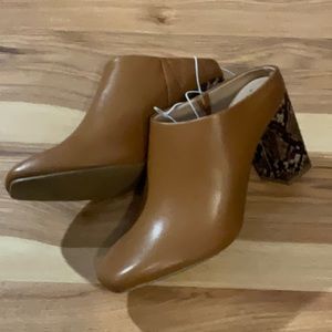 A New Day Women Paula Mule Heels Snake Print Size 91/2